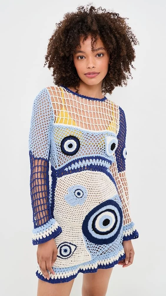 Dream Evil Eye Crochet Dress
