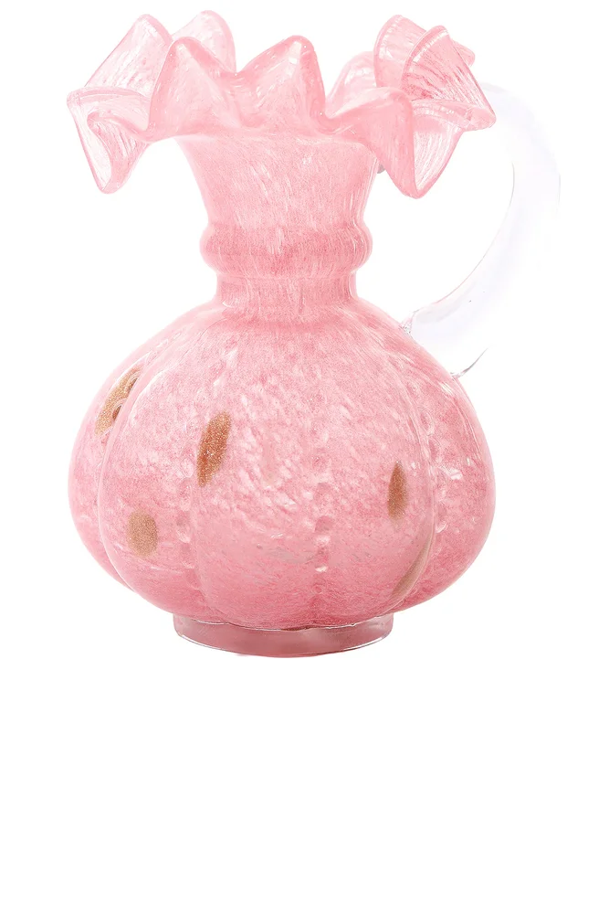 Rosy Dawn Ruffled Vase Small