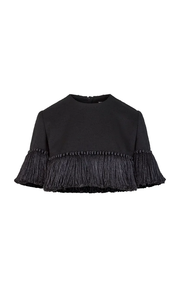 Matilde Fringed Wool-Blend Top