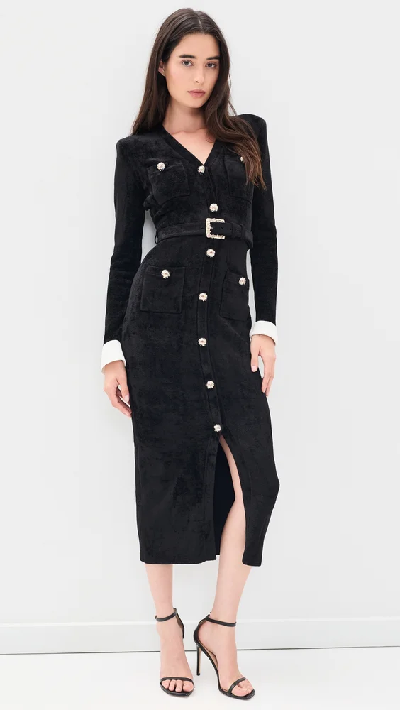 Chenille Knit Midi Dress