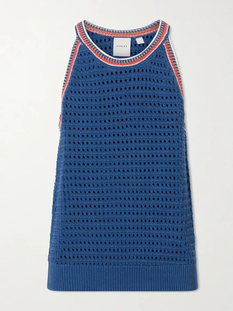 Aberg crochet-knit cotton tank