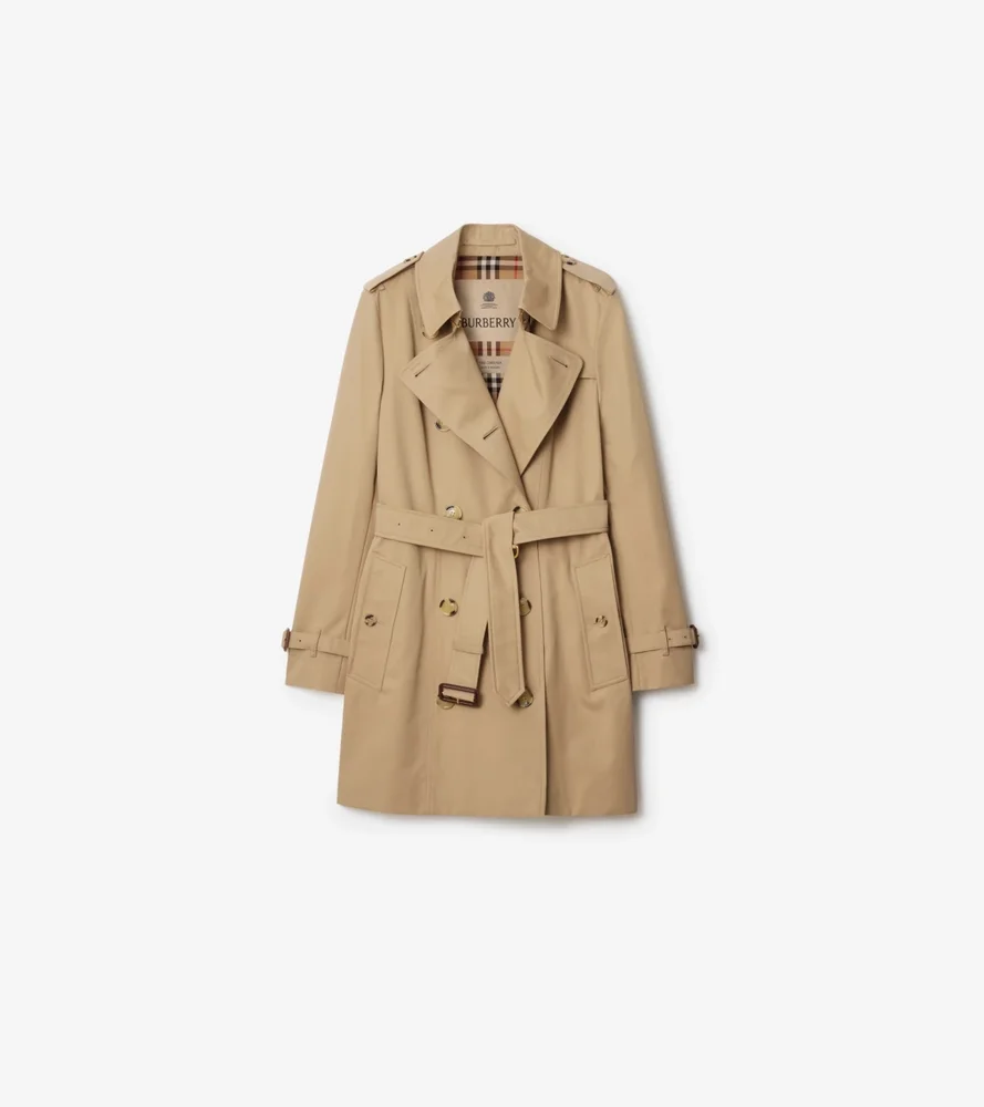 Short Chelsea Heritage Trench Coat in Honey Beige
