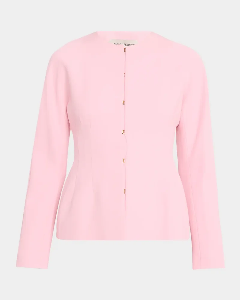 Collarless Peplum Jacket