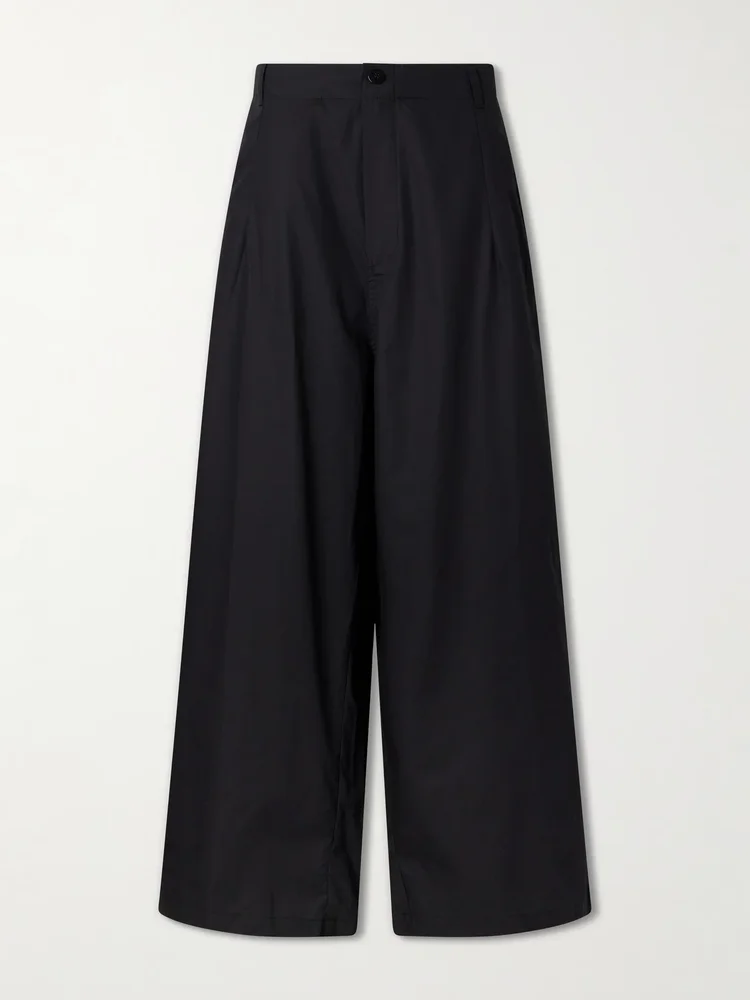 The Lotus cotton-poplin wide-leg pants