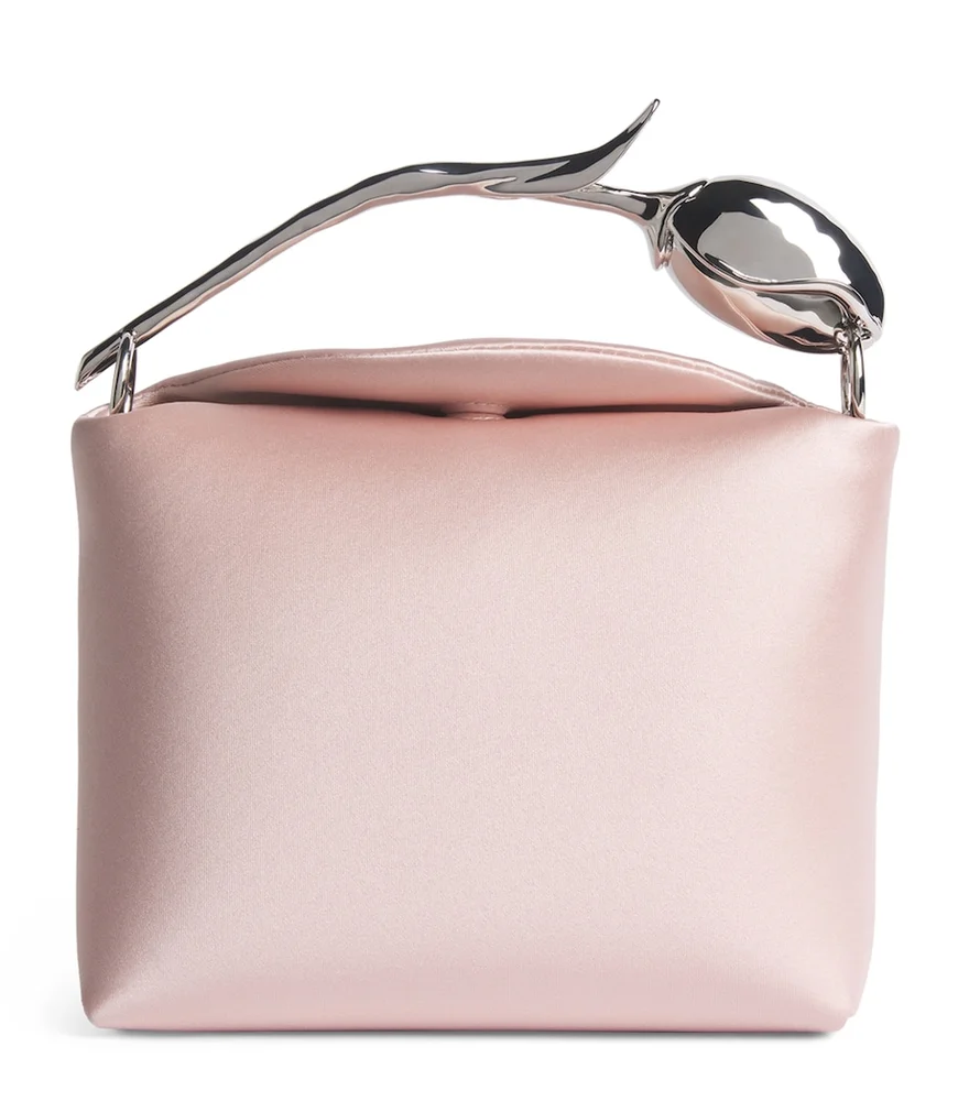 Mini Satin Bloom Top-Handle Bag