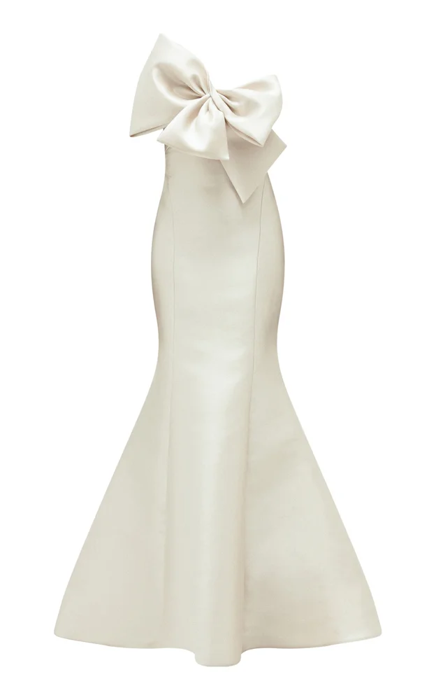 Mikado Bow-Embellished Gown