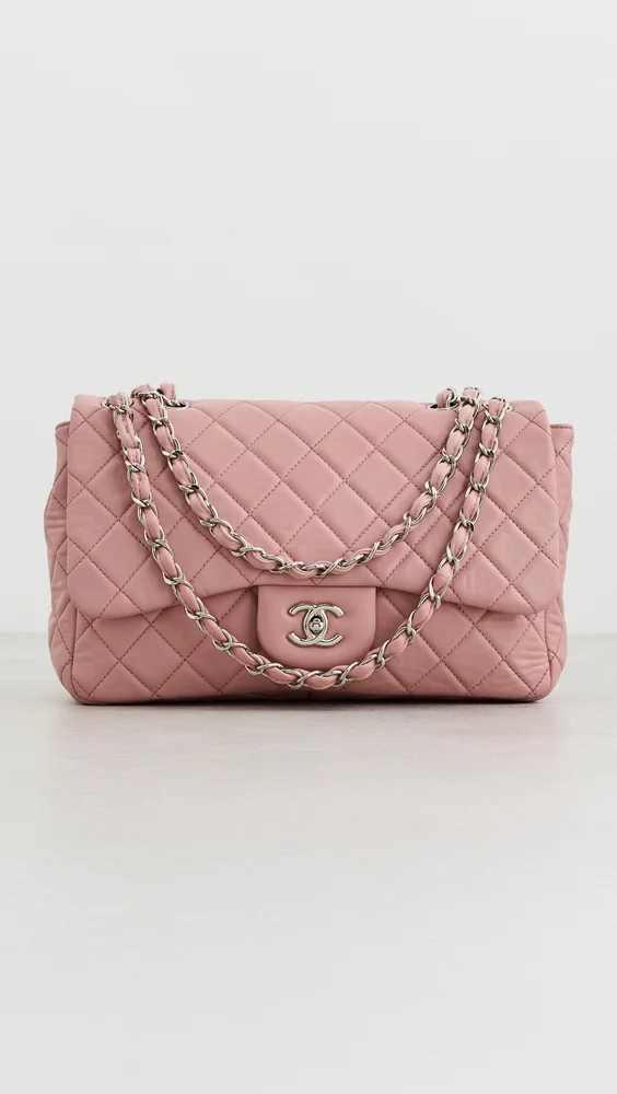 Chanel Lambskin Half Flap Jumbo Bag