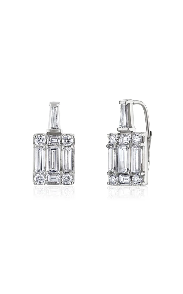 Clarity Mega 18K White Gold Diamond Earrings