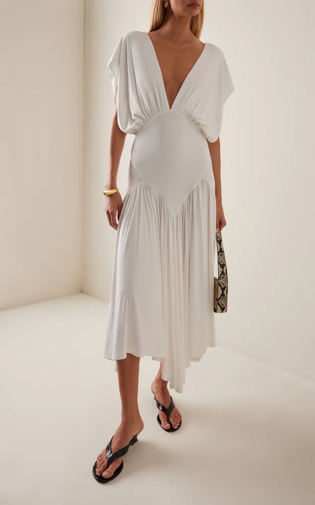 Sloane Ruffled Midi Dress