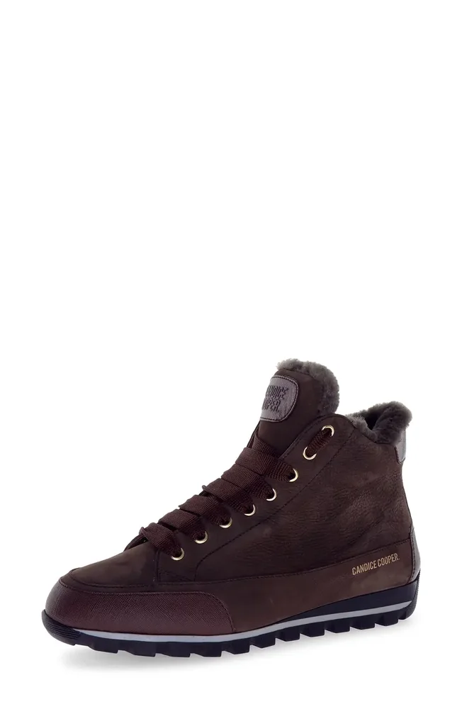 Runlo Waterproof Genuine Shearling Lined High Top Sneaker