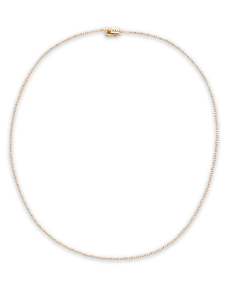 Diamond Tennis Necklace in 14K Yellow Gold, 2.0 tcw
