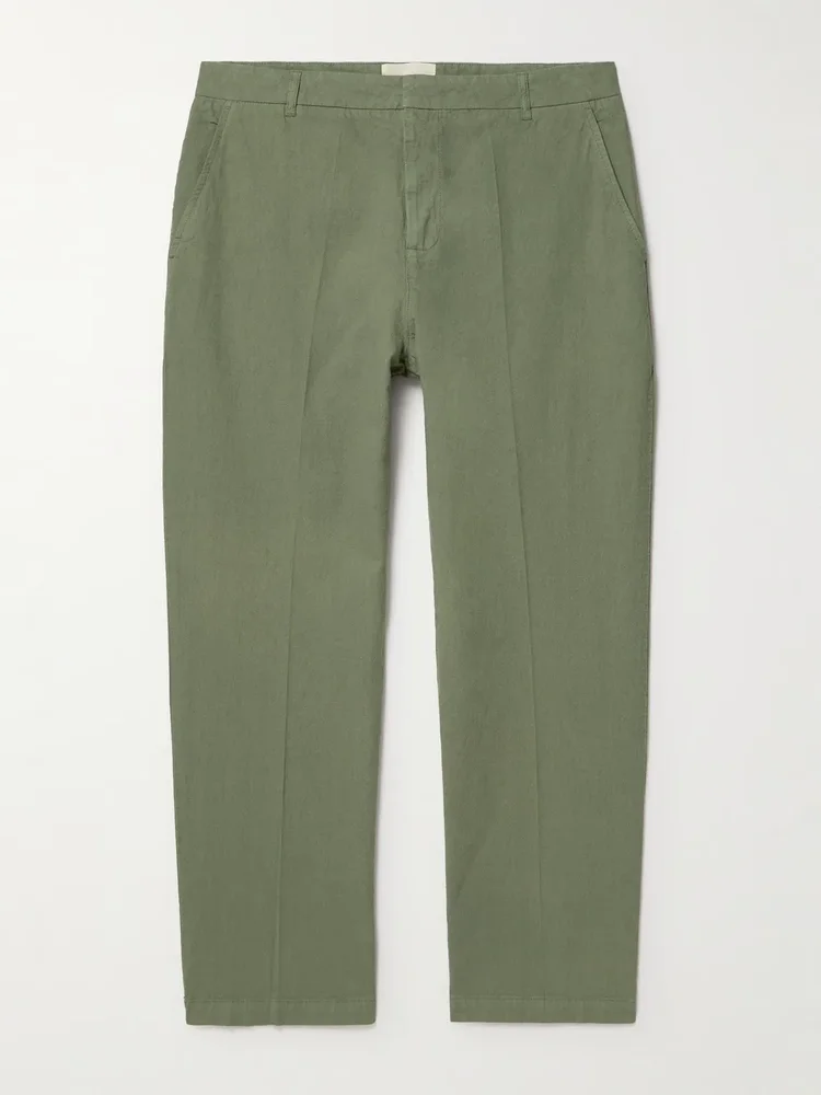 Lunar Straight-Leg Linen and Cotton-Blend Suit Trousers