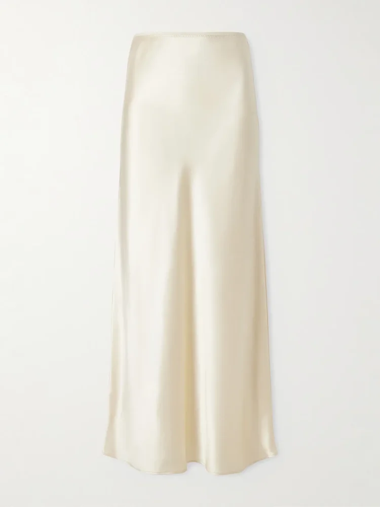 Isaak silk-satin maxi-skirt