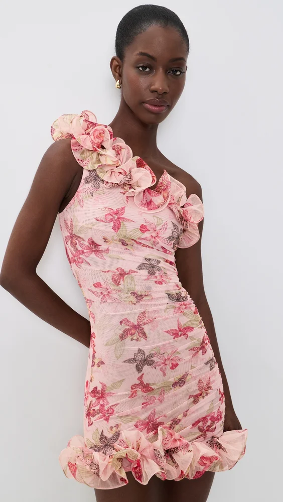 Orchid Bloom Mini Dress