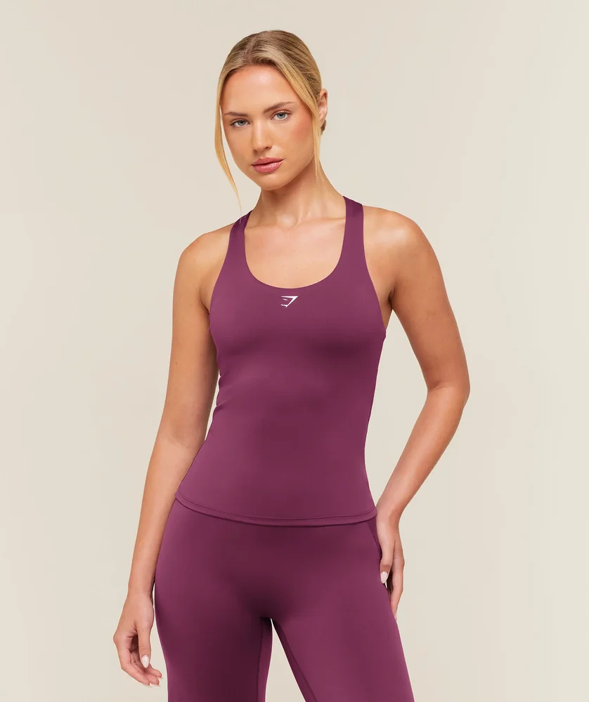 Gymshark Everyday Racer Back Tank with Shelf - Strength Pink