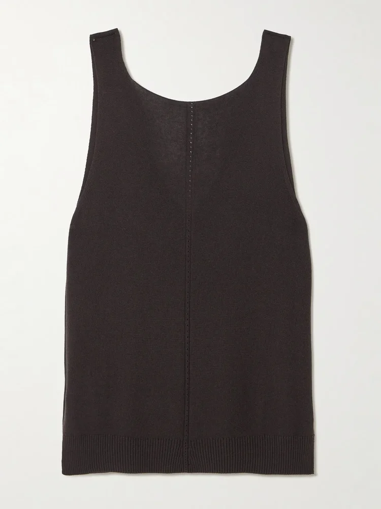 Tell knitted silk tank