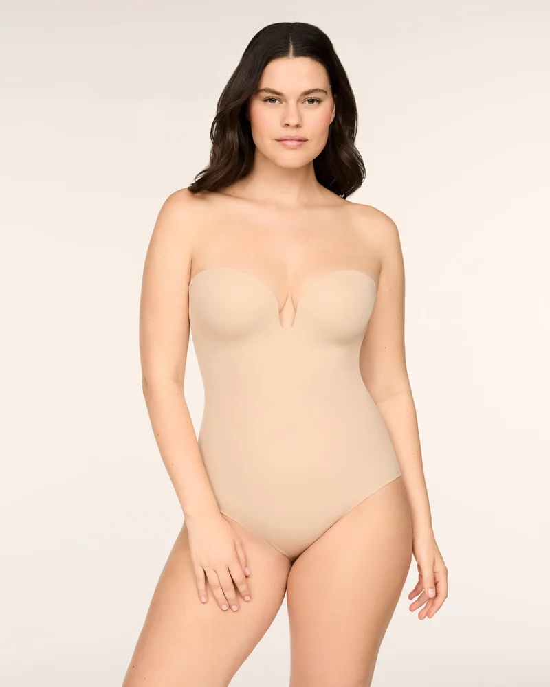 SPANXshape® Suit Your Fancy Strapless Brief Bodysuit | Chai