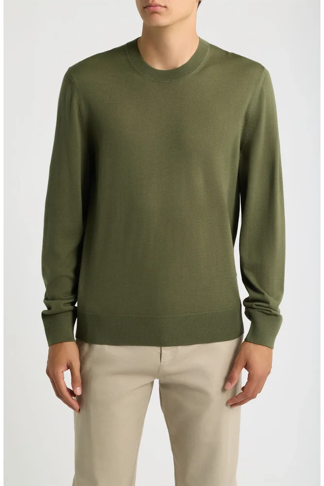 H-Leno Virgin Wool Crewneck Sweater
