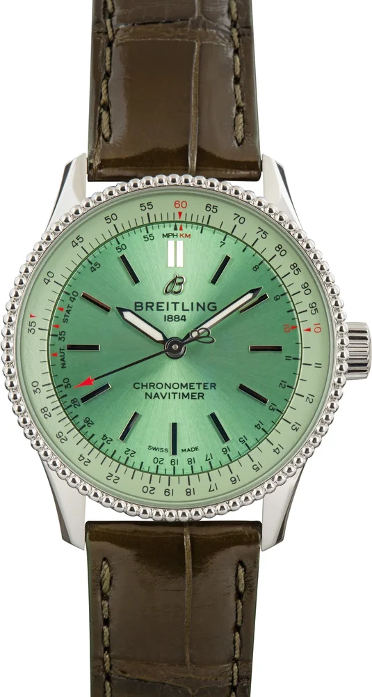 Pre-Owned Navitimer Automatic 35 Green Dial, Ref. A17395361L1P2 (2022)