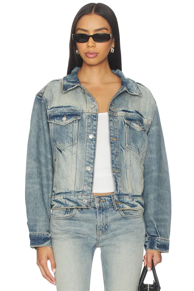 Varsity Trucker Denim Jacket