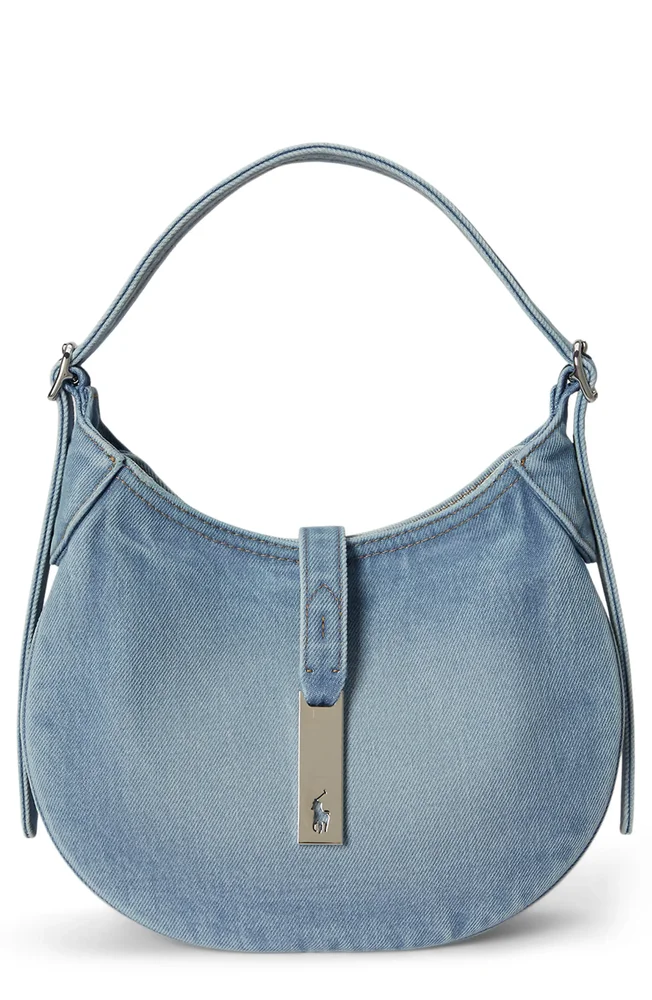 Small Polo ID Denim Shoulder Bag