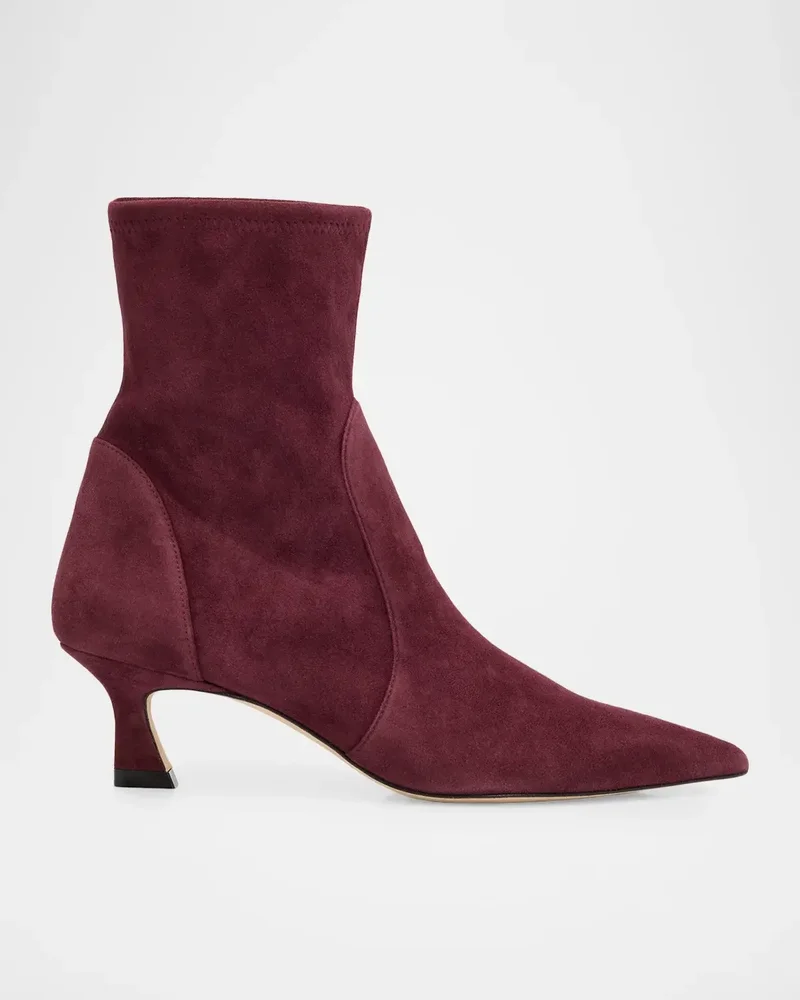 50mm Vinnie Stretch Suede Booties