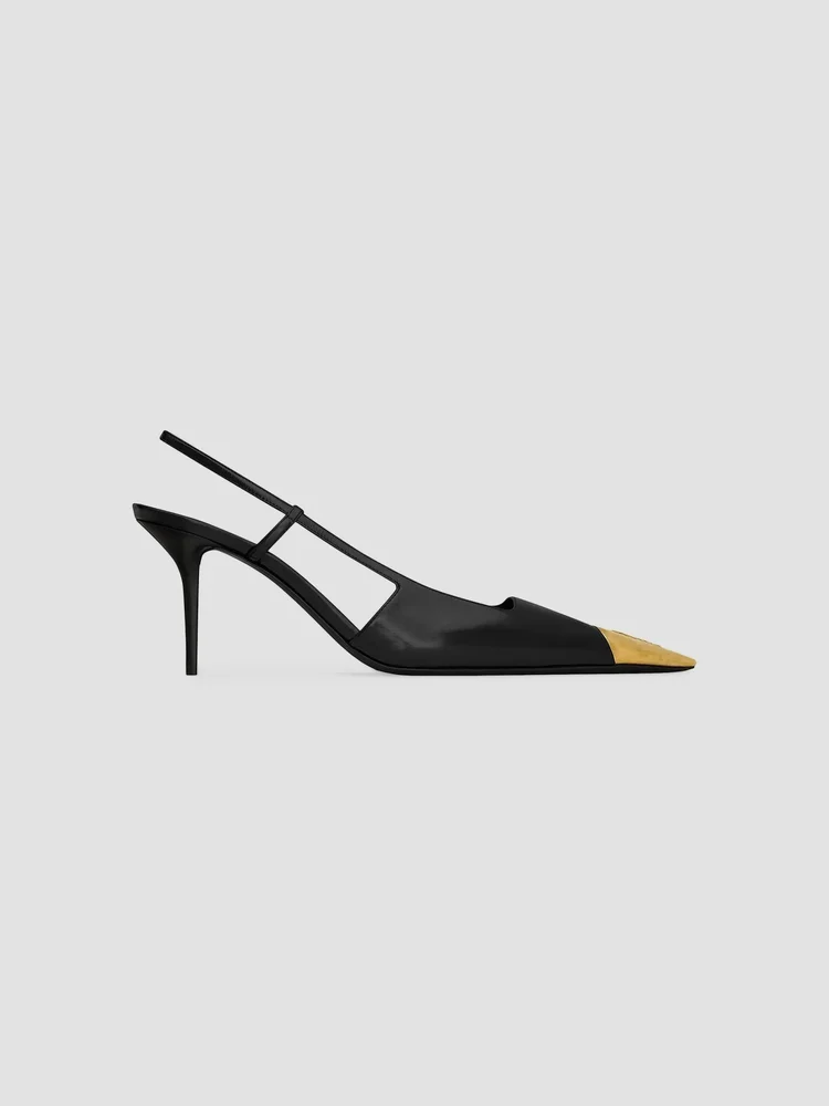 Jeanne Slingback Pumps in Smooth Leather