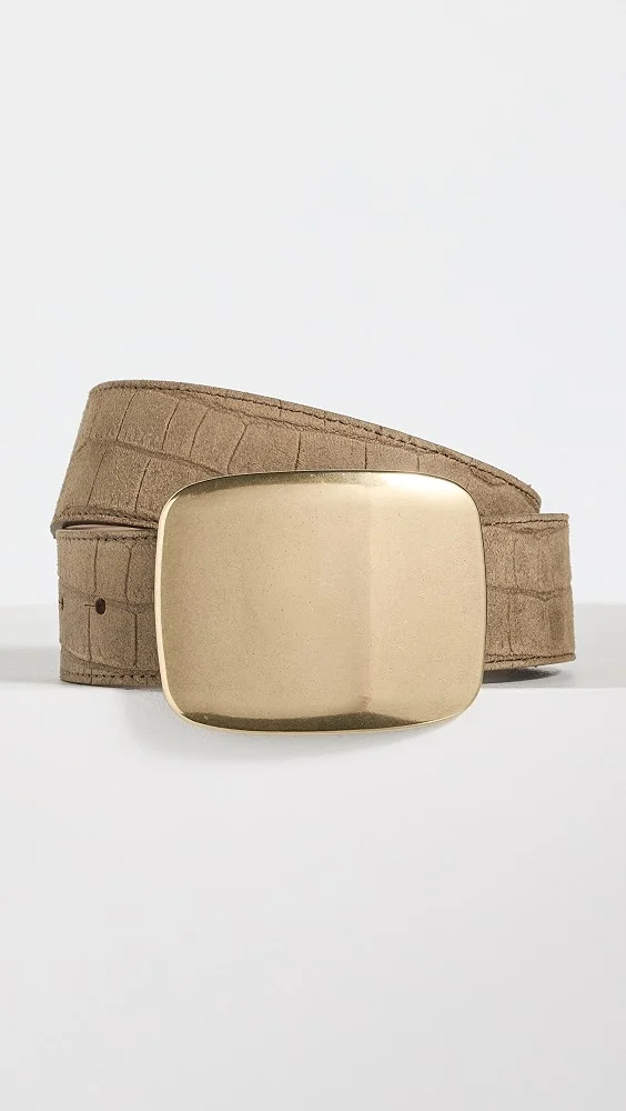 Leighton Croco Suede Belt