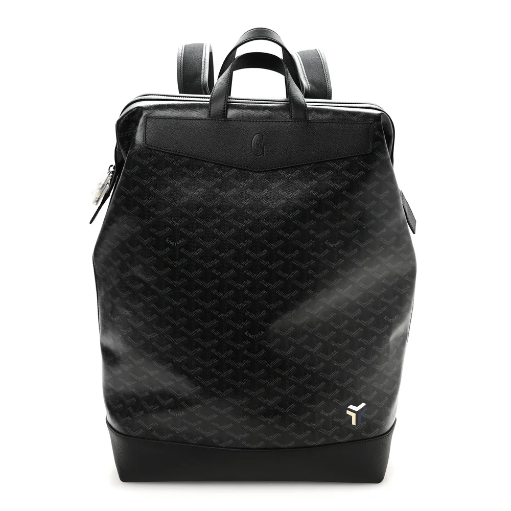 Pre-Owned Goyardine Calfskin Cisalpin MM Backpack Jet Black