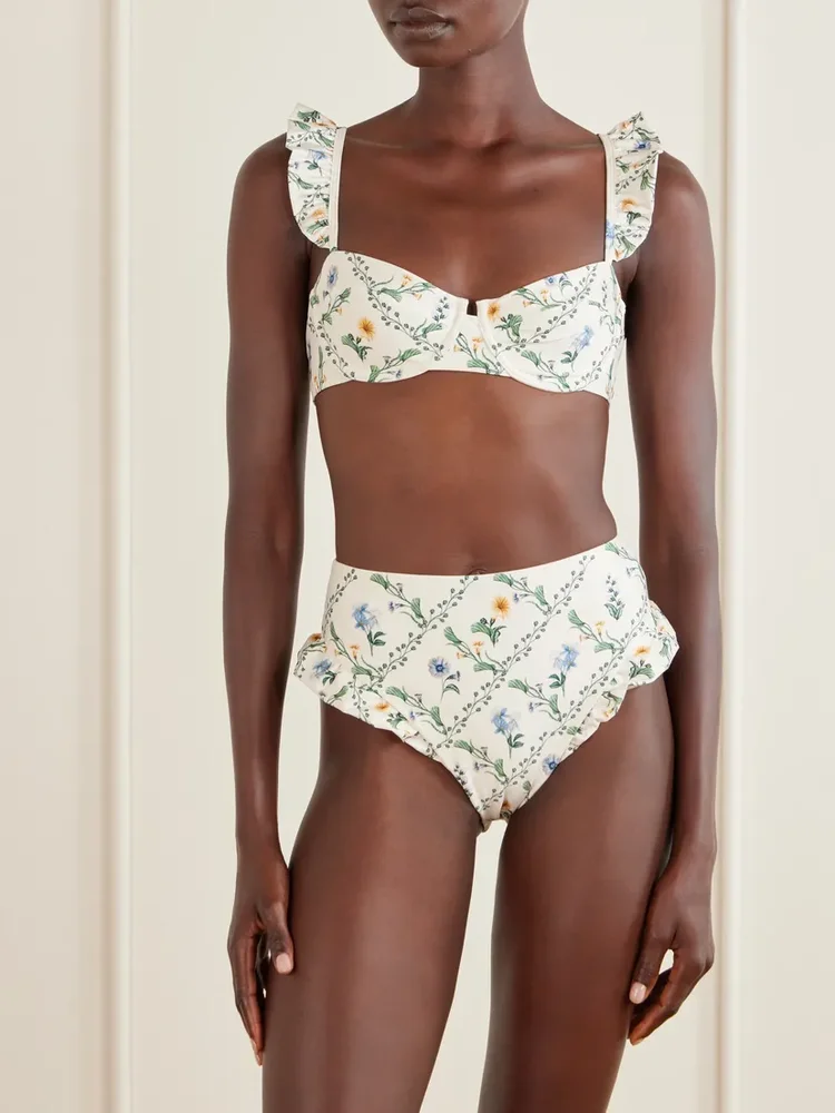 Kiwi Brisa floral-print bikini top