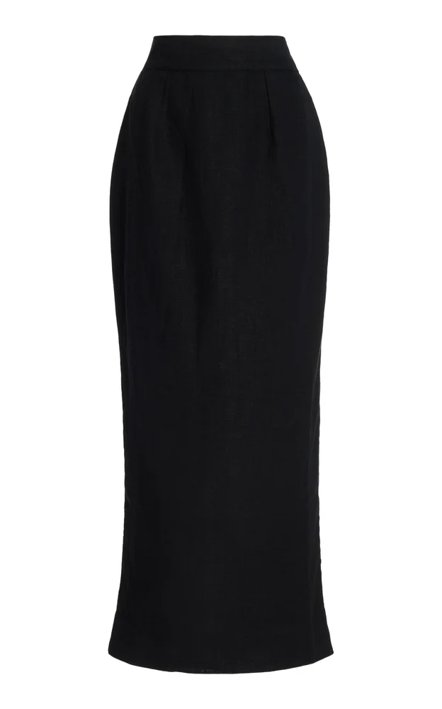 Exclusive Emma Linen Maxi Skirt