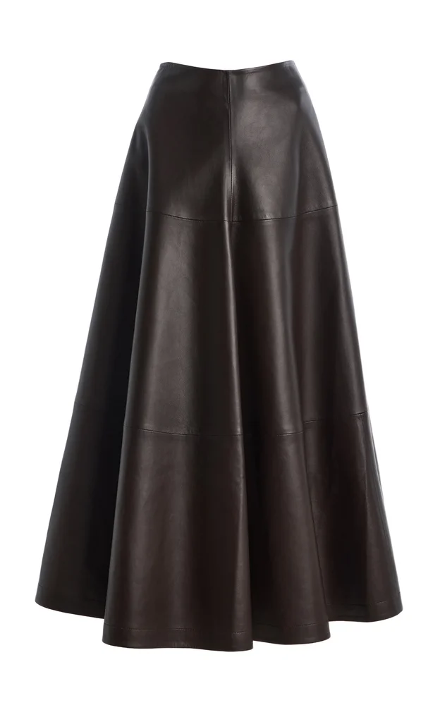 Varda Leather Maxi Skirt