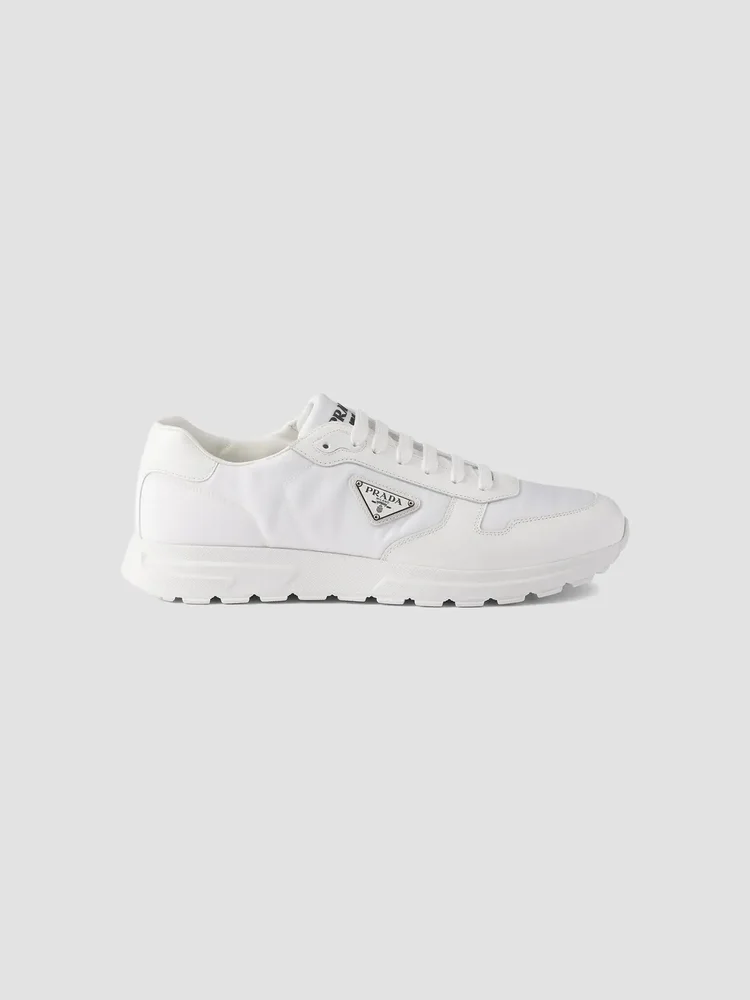 Prax Re-Nylon and Leather Sneakers