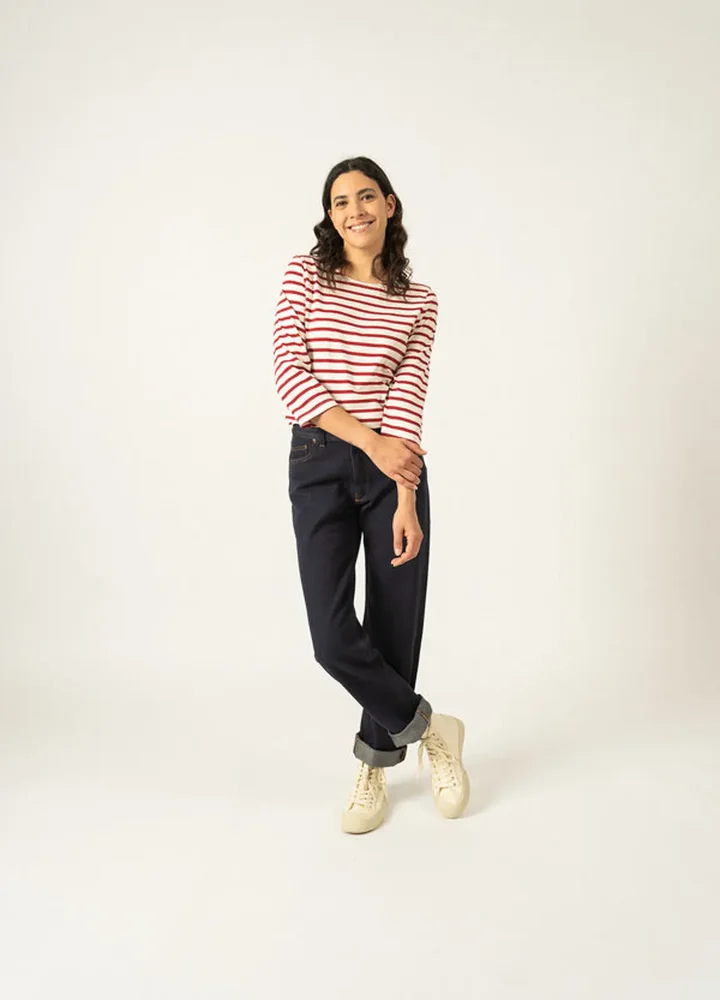 Galathee II 3/4 Sleeve Breton Striped Top