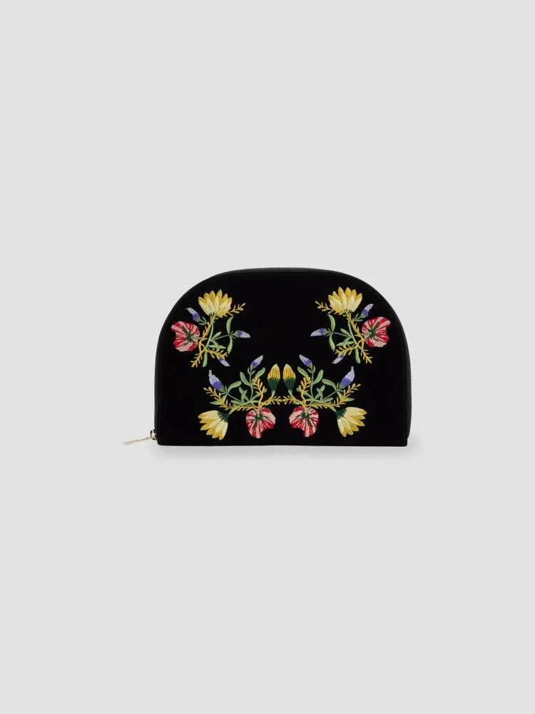 Zoe Embroidered Travel Jewelry Portfolio
