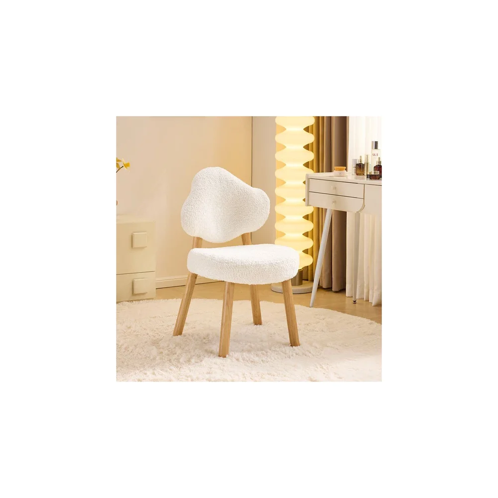 Cloud Puff Chenille Vanity Chair