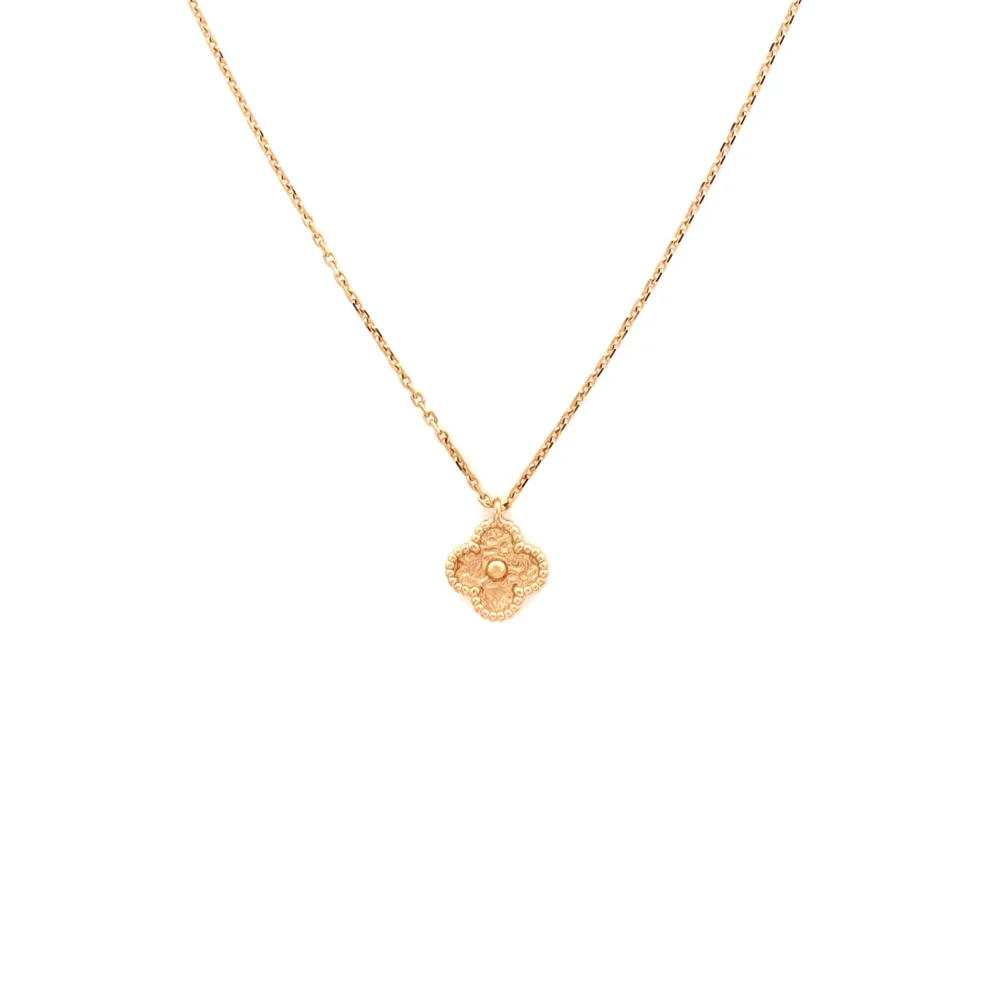 Sweet Alhambra Pendant Necklace 18K Rose Gold
