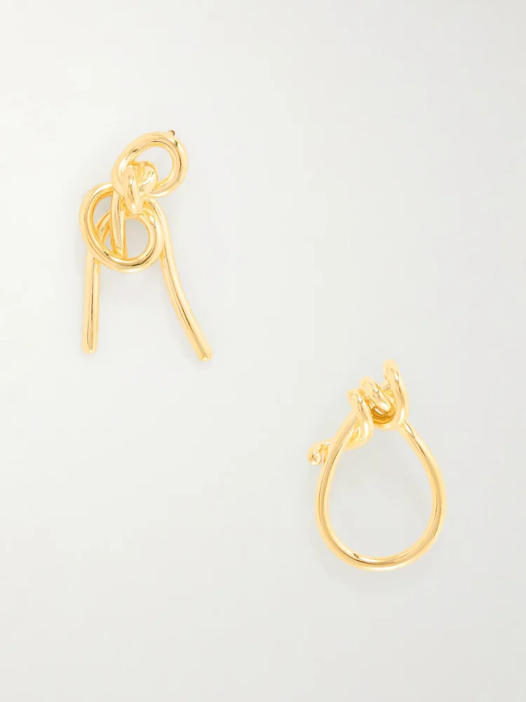 Notsobig Thread II recycled gold vermeil earrings