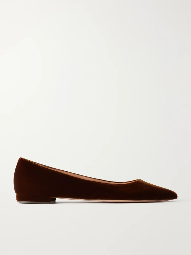 Gianvito velvet ballet flats
