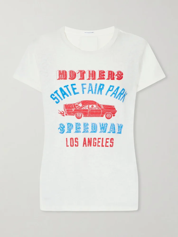 The Lil Sinful printed cotton and linen-blend jersey T-shirt