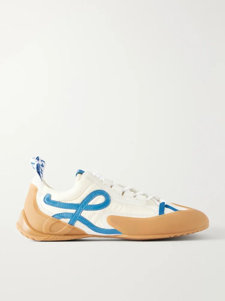 Grip TPU and shell-trimmed suede sneakers