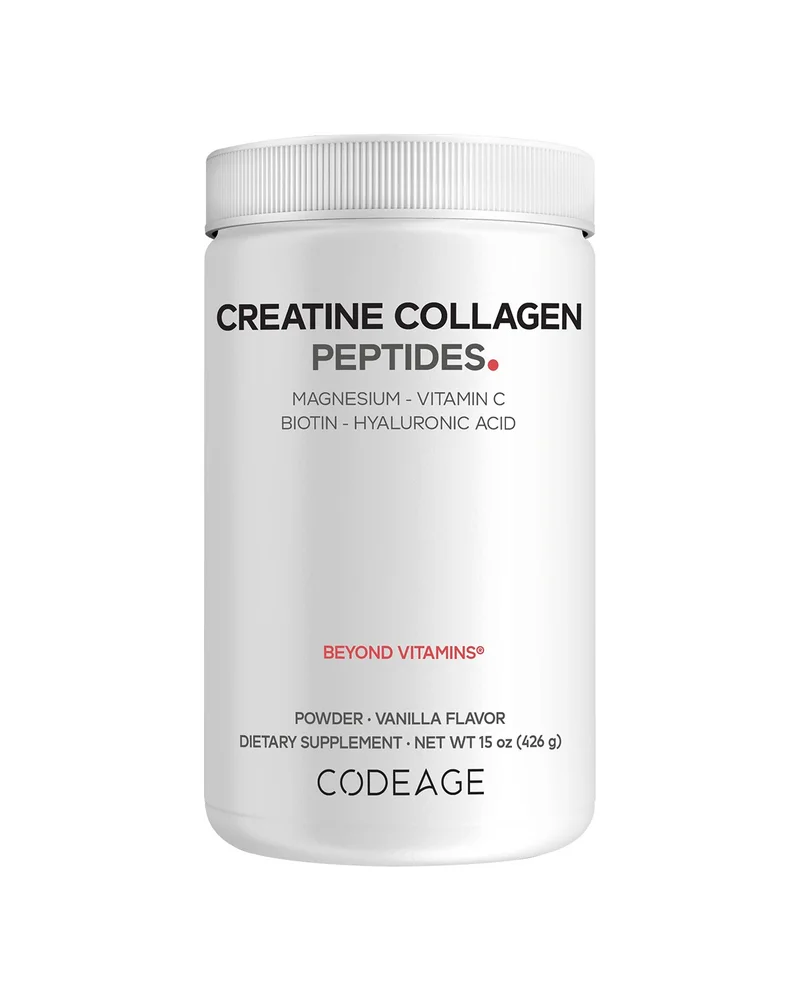 Creatine Collagen Peptides, Biotin, Magnesium, Hyaluronic Acid, Vit C, Vanilla Flavor