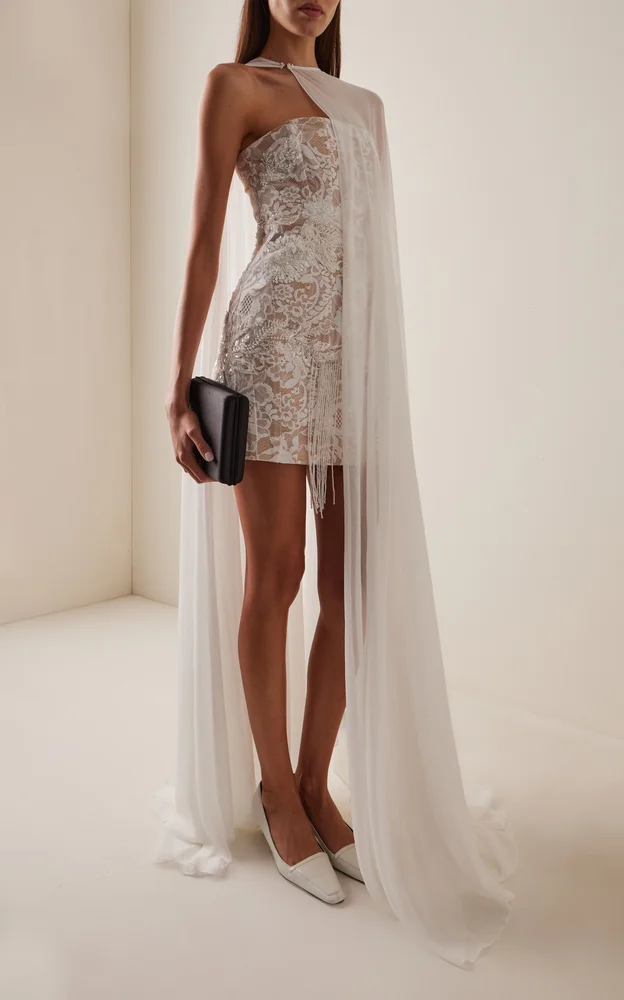 Skye Embellished Lace Mini Dress