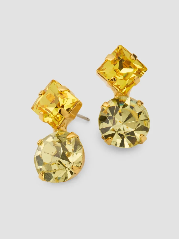 Gaven 18K-Gold-Plated & Austrian Crystal Drop Earrings