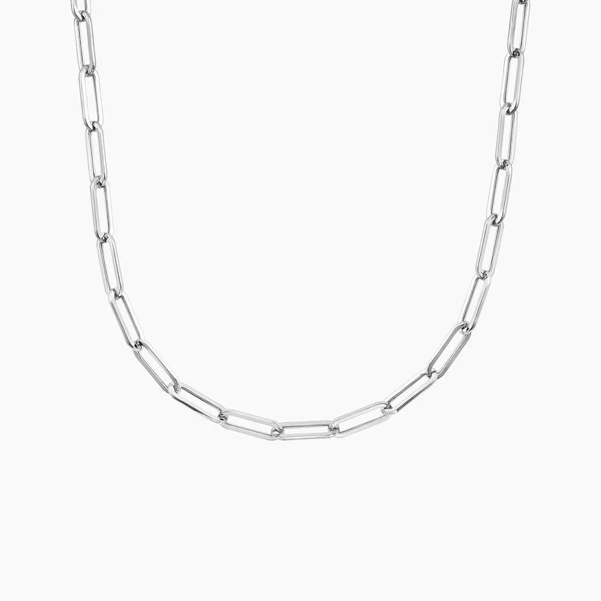 Devon 18 in. Lightweight Paperclip Chain Necklace (Large)