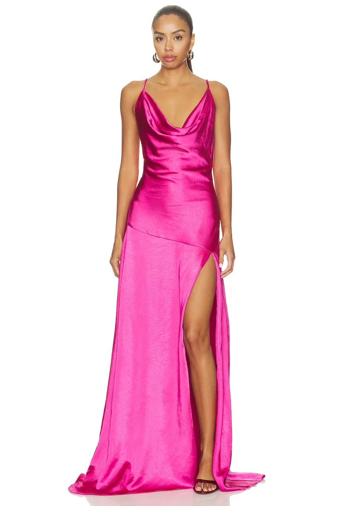Erielle Cowl Neck Gown