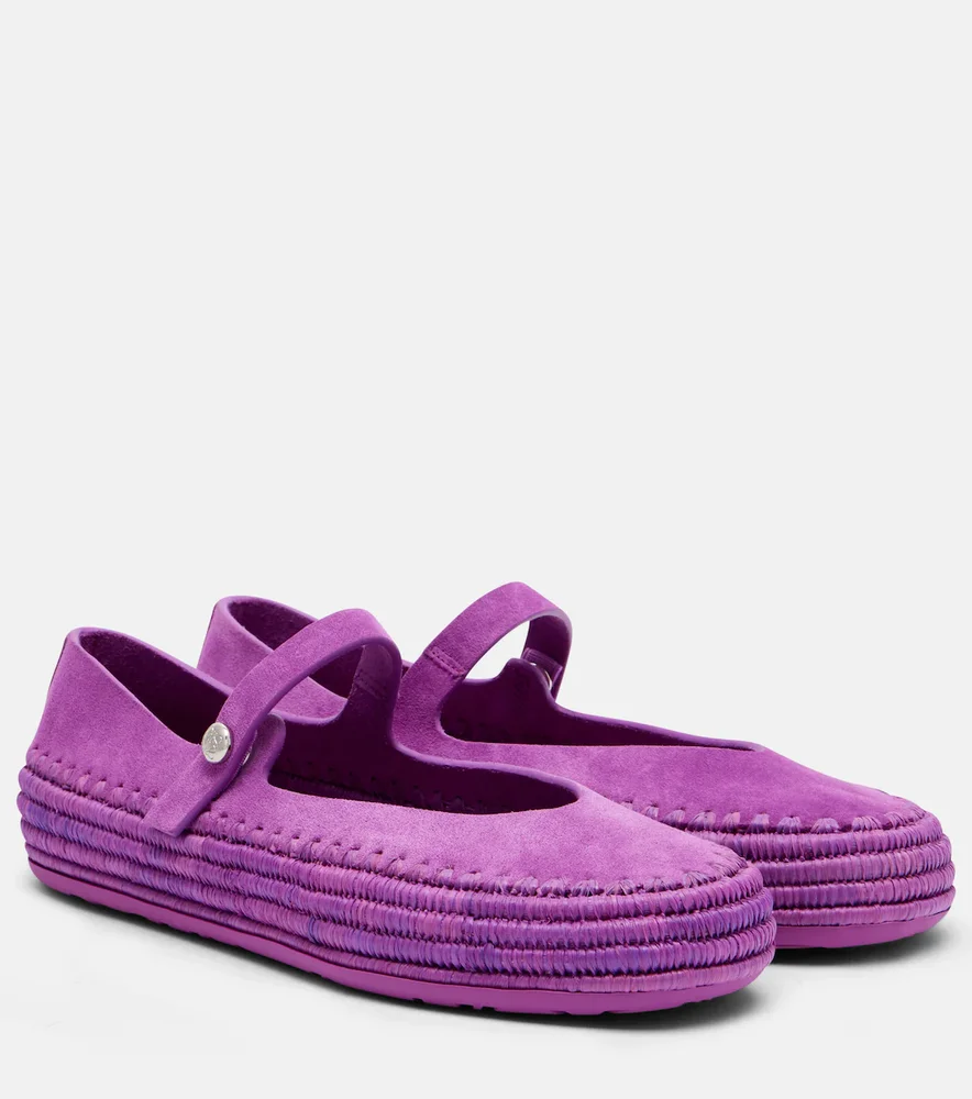 Paula's Ibiza Rio suede Mary Jane flats (Purple)