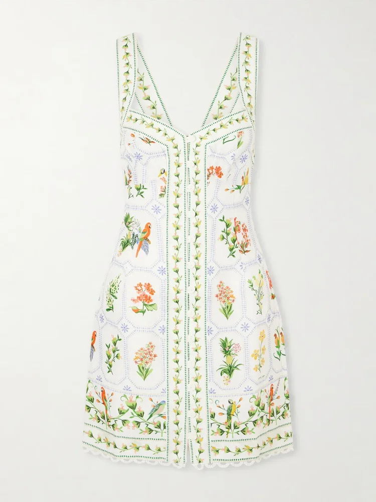 Multicolor Copacabana Beach Euroflax™ Premium Linen Mini Dress