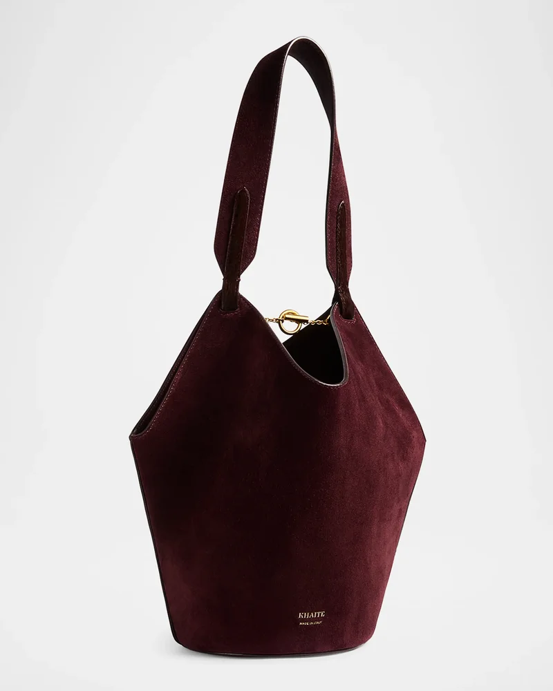 Lotus Mini Suede and Calf Hair Tote Bag