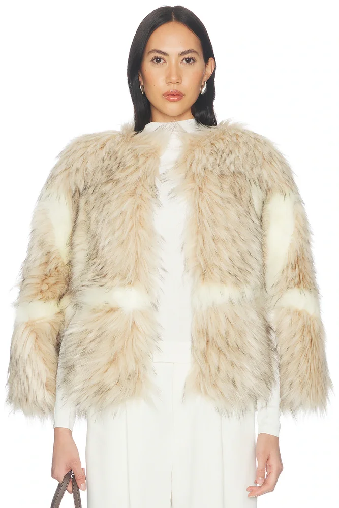 Page Faux Fur Cape